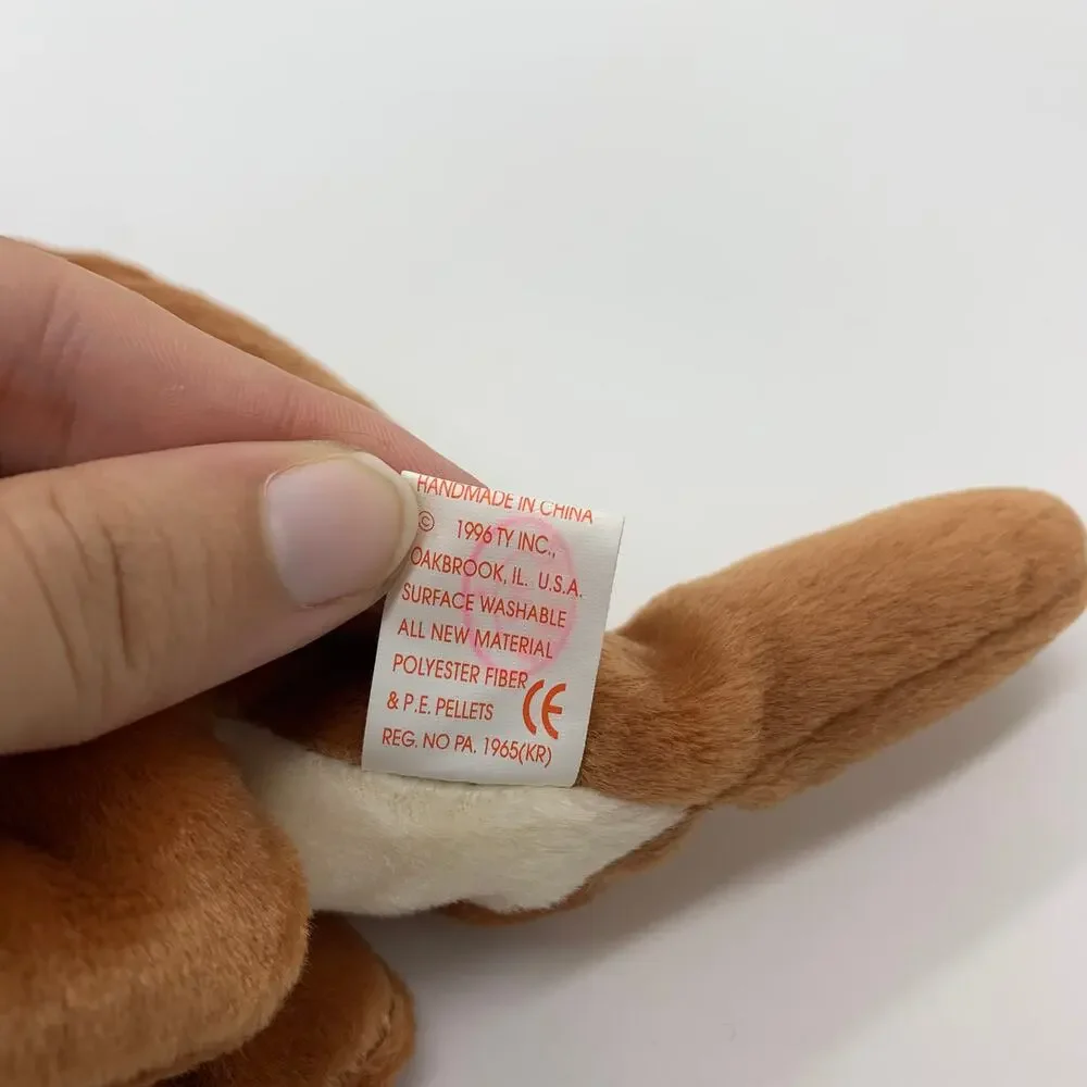 TY Beanie Baby Pouch The Kangaroo 1996 Vintage NWT P.E. Pellets Retired Small